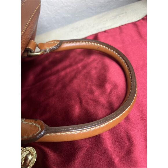 Vintage DOONEY & BOURKE Pebble British Tan All Weather Leather Satchel Bag USA - Picture 12 of 16